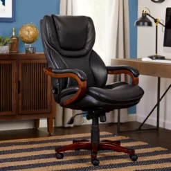 Conway Black Big & Tall Bonded Leather Office Chair -Home Furniture 810590408 21