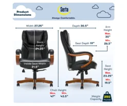 Serta Conway Big & Tall Bonded Leather Office Chair 37 Serta Conway Big & Tall Bonded Leather Office Chair -Home Furniture 810590408 7 1
