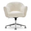 Valetta Cream Faux Fur Office Chair -Home Furniture 810590414 3