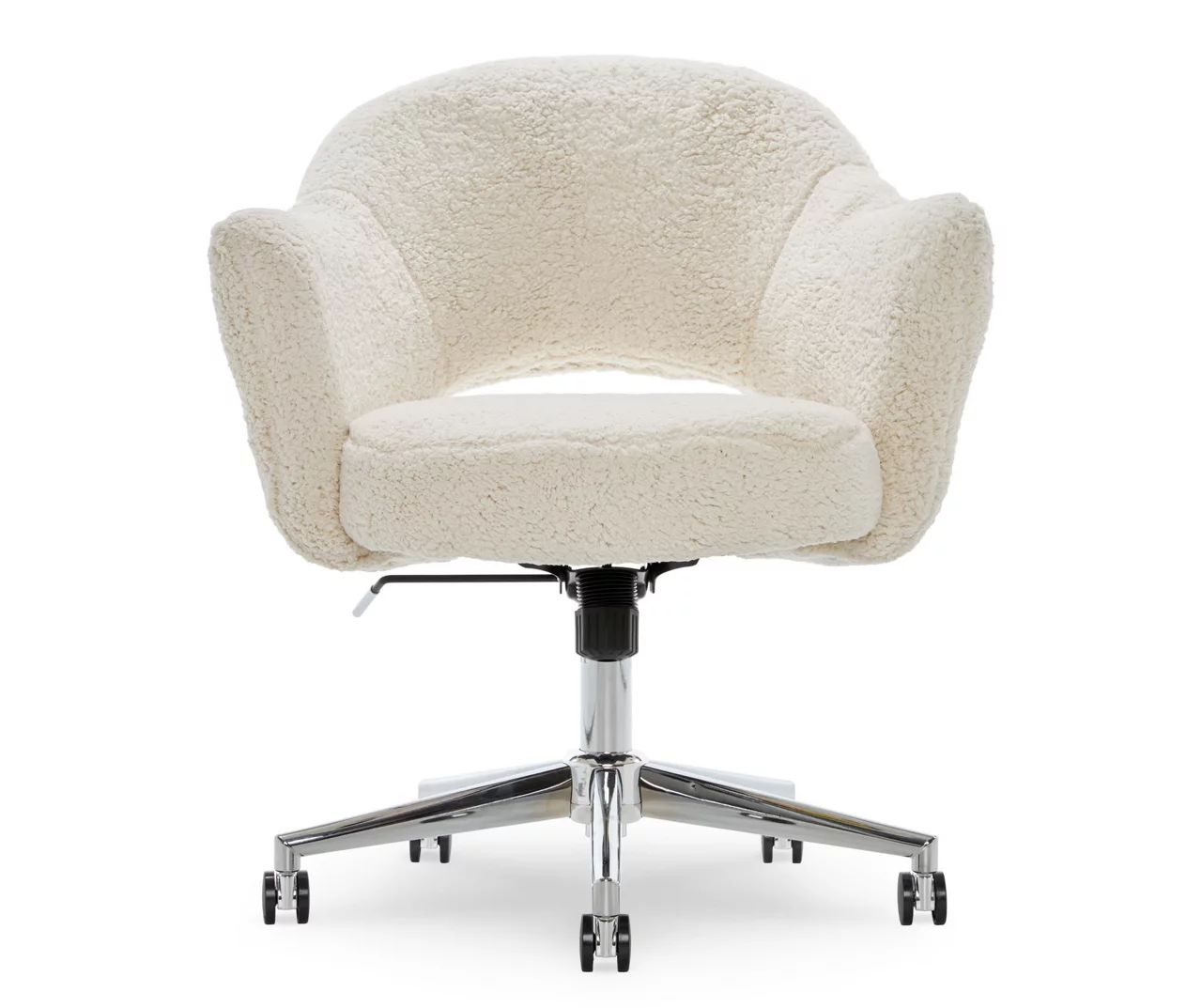 Valetta Cream Faux Fur Office Chair 3 Valetta Cream Faux Fur Office Chair