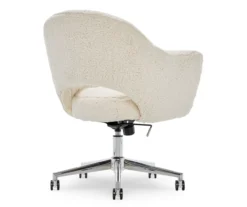 Valetta Cream Faux Fur Office Chair 14 Valetta Cream Faux Fur Office Chair -Home Furniture 810590414 5