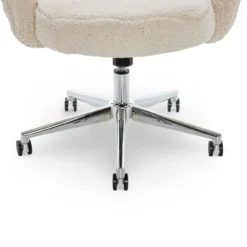 Valetta Cream Faux Fur Office Chair 17 Valetta Cream Faux Fur Office Chair -Home Furniture 810590414 61