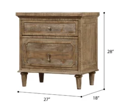 Windham 2-Drawer Nightstand With USB Charging -Home Furniture 810591521 8