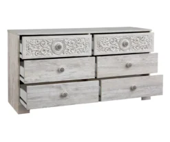 Paxberry Whitewash 6-Drawer Dresser -Home Furniture 810591798 3