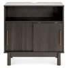 Brymont Dark Gray Sliding Door Accent Cabinet 2 Brymont Dark Gray Sliding Door Accent Cabinet -Home Furniture 810591843 5