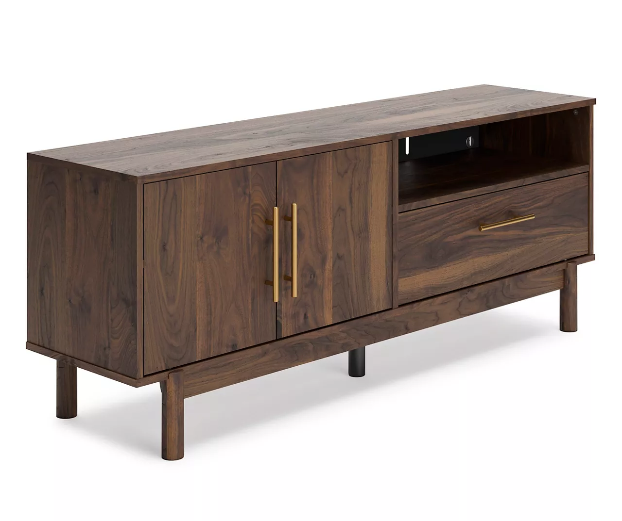 59" Calverson Mocha TV Stand 4 59" Calverson Mocha TV Stand - Image 2