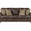 Nicorvo Coffee Faux Leather Sofa -Home Furniture 810594588 2 1
