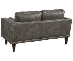 Arroyo Smoke Faux Leather Loveseat -Home Furniture 810594589 3