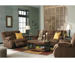 Tulen Chocolate Reclining Loveseat -Home Furniture 810594622 810594623 2 1