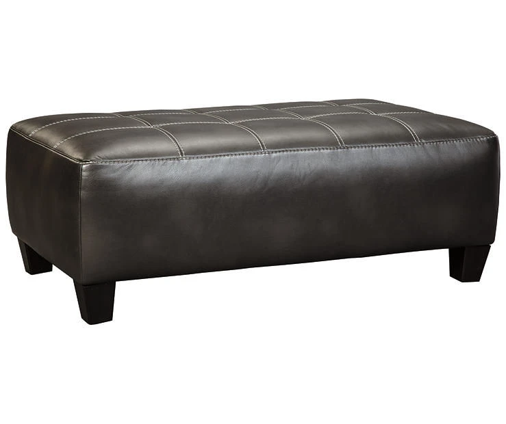 Nokomis Charcoal Faux Leather Oversize Accent Ottoman 3 Nokomis Charcoal Faux Leather Oversize Accent Ottoman
