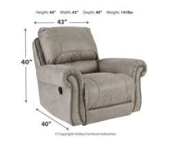 Olsberg Steel Faux Suede Rocker Recliner 9 Olsberg Steel Faux Suede Rocker Recliner -Home Furniture 810594670 3