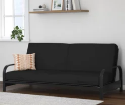 DHP Elbern Black Metal Futon With Black Microfiber Cover -Home Furniture 810598097 3