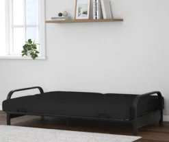DHP Elbern Black Metal Futon With Black Microfiber Cover -Home Furniture 810598097 4