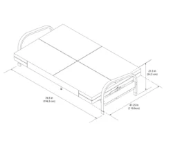 DHP Elbern Black Metal Futon With Black Microfiber Cover -Home Furniture 810598097 7