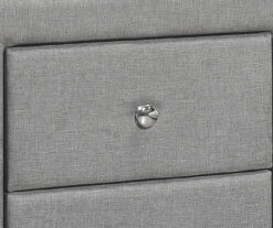 Monarch Linen Upholstered Nightstand -Home Furniture 810598500 A8