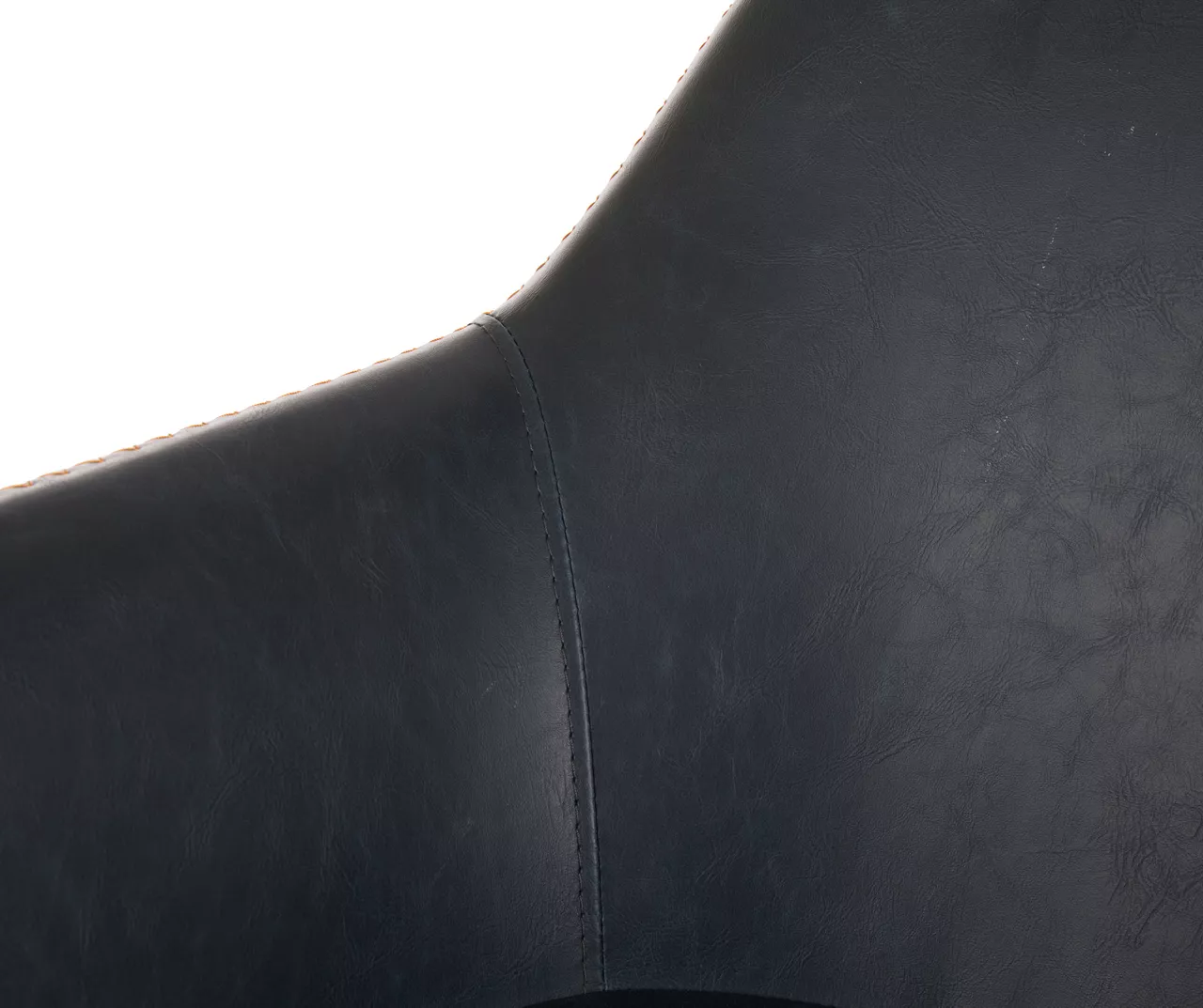 Mid-Century Modern Navy Faux Leather Dining Chairs, 2-Pack 6 Mid-Century Modern Navy Faux Leather Dining Chairs, 2-Pack - Image 4