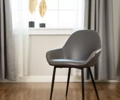 Glitzhome Mid-Century Modern Faux Leather Dining Chairs, 2-Pack 15 Glitzhome Mid-Century Modern Faux Leather Dining Chairs, 2-Pack -Home Furniture 810598715 A0 2 1