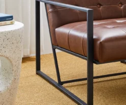 Glitzhome Modern Industrial Faux Leather Accent Chairs, 2-Pack -Home Furniture 810598913 A0 6