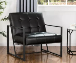 Glitzhome Modern Industrial Faux Leather Accent Chairs, 2-Pack -Home Furniture 810598914 A0 3