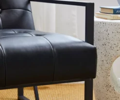 Glitzhome Modern Industrial Faux Leather Accent Chairs, 2-Pack -Home Furniture 810598914 A0 5