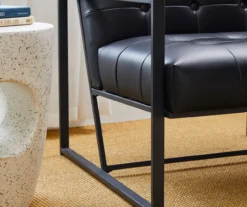 Glitzhome Modern Industrial Faux Leather Accent Chairs, 2-Pack -Home Furniture 810598914 A0 6