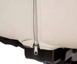 Cream Mid-Century Modern Faux Leather Executive Office Chair -Home Furniture 810598938 A0 7