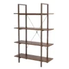 Walnut Modern Open 4-Shelf Bookcase -Home Furniture 810598940 A0 1
