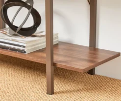 Walnut Modern Open 4-Shelf Bookcase 11 Walnut Modern Open 4-Shelf Bookcase -Home Furniture 810598940 A0 4