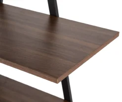 Walnut Modern A-Frame 4-Shelf Bookcase -Home Furniture 810598942 A0 4