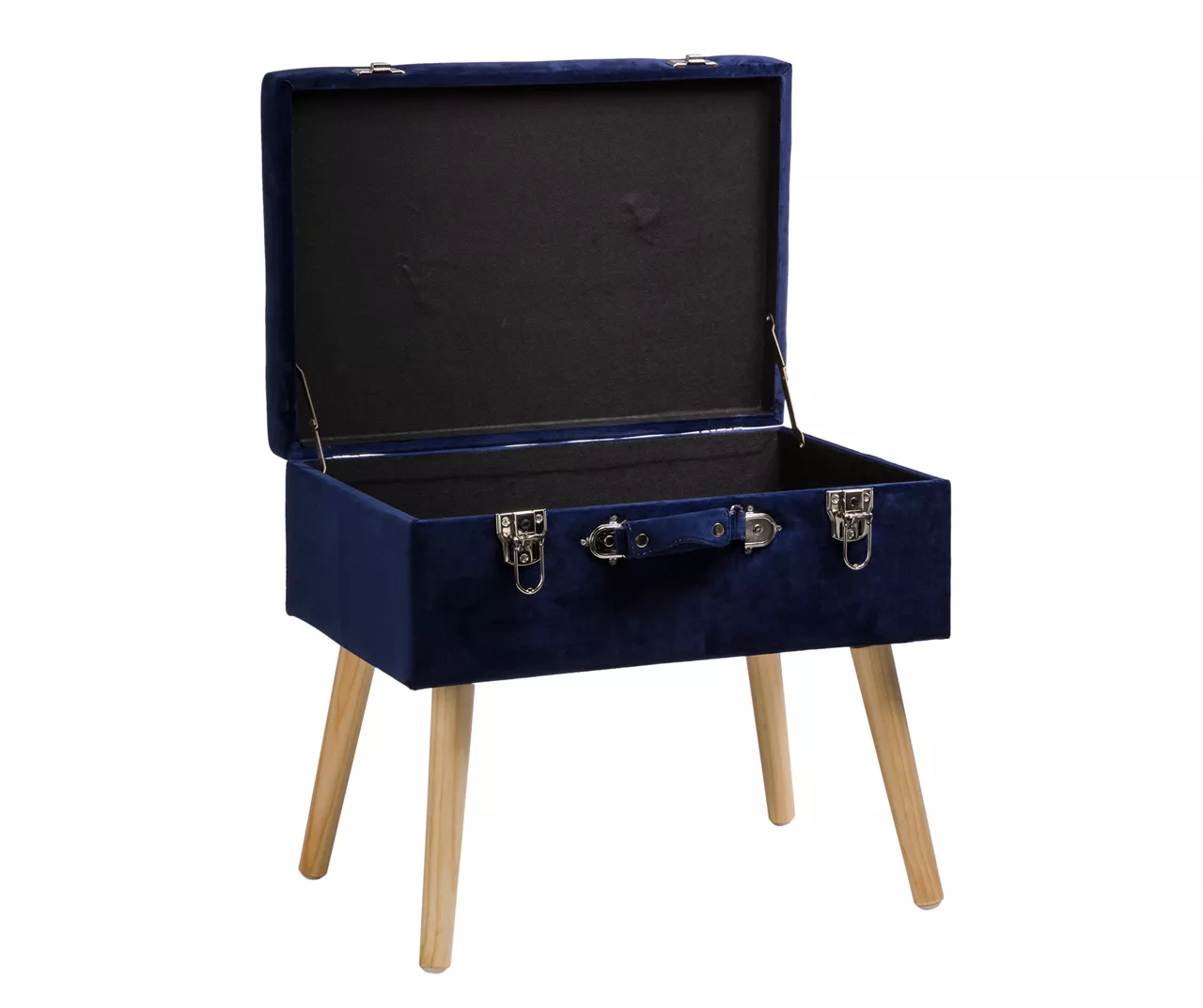 Glitzhome Velvet Suitcase Storage Stool 13 Glitzhome Velvet Suitcase Storage Stool - Image 11