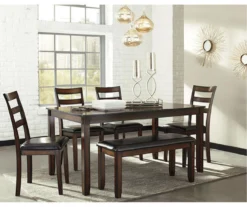 Coviar 6-Piece Dining Set With Bench -Home Furniture 810599628 2
