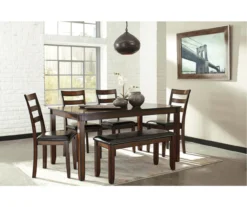 Coviar 6-Piece Dining Set With Bench -Home Furniture 810599628 4
