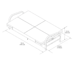 DHP Elbern Black Metal Futon With Cover -Home Furniture 810599700 810600181 810600182 A8 2