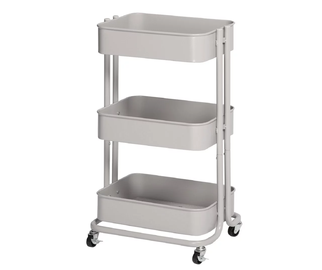 Opal Gray 3-Tier Rolling Cart 3 Opal Gray 3-Tier Rolling Cart