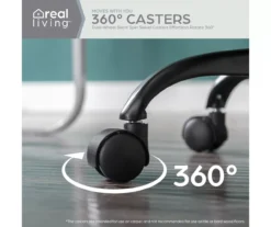 Cream Faux Wool Boucle Rolling Swivel Office Chair -Home Furniture 810606674 A0 6