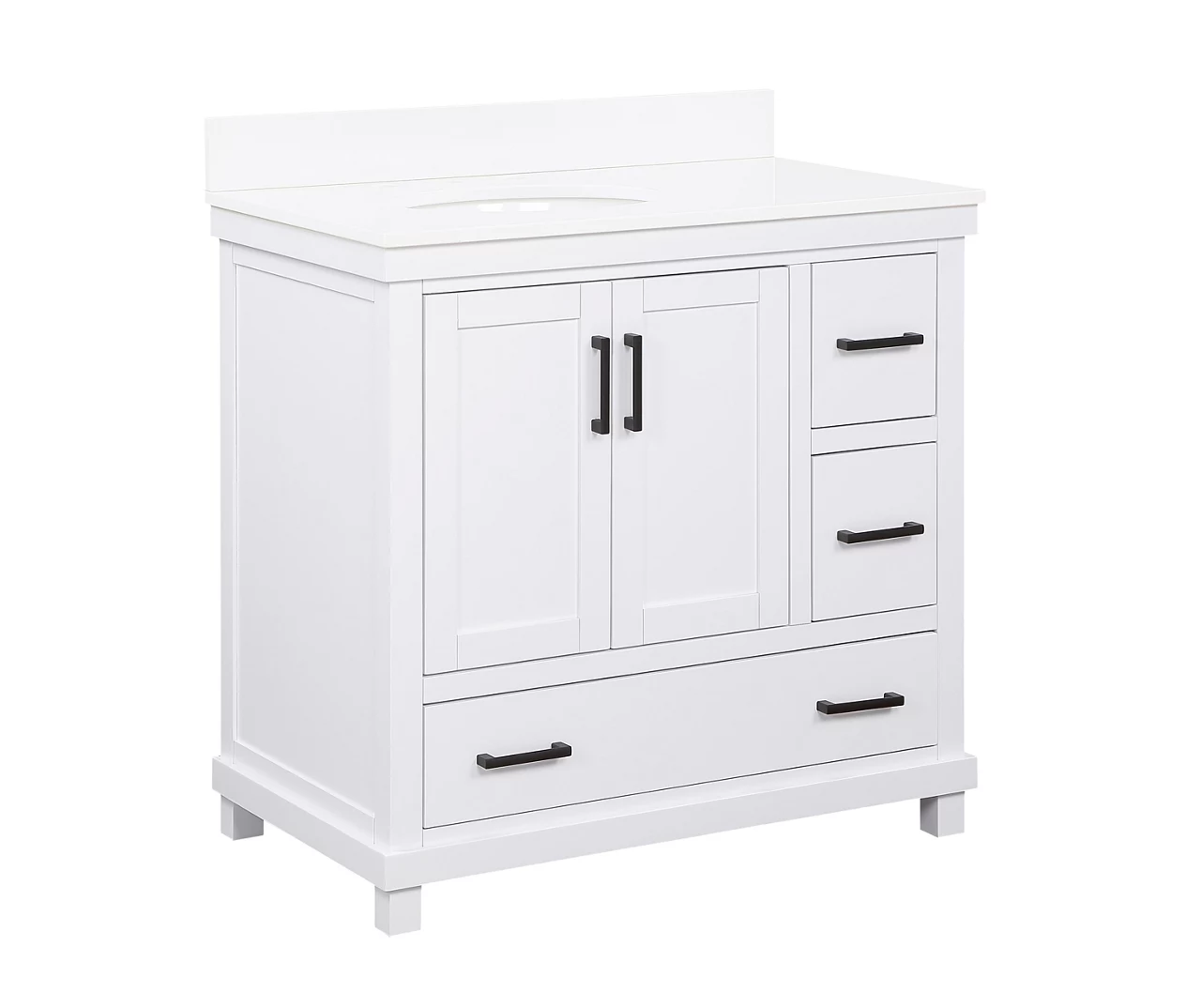 DHP Atwater Living Mills White Bathroom Vanity With Sink 3 DHP Atwater Living Mills White Bathroom Vanity With Sink