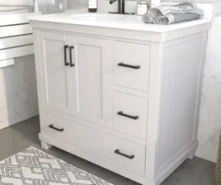 DHP Atwater Living Mills White Bathroom Vanity With Sink 11 DHP Atwater Living Mills White Bathroom Vanity With Sink -Home Furniture 810610511 B0 1