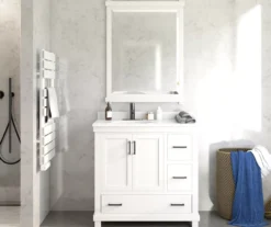 DHP Atwater Living Mills White Bathroom Vanity With Sink 13 DHP Atwater Living Mills White Bathroom Vanity With Sink -Home Furniture 810610511 B0 5