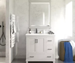 DHP Atwater Living Mills Gray Bathroom Vanity With White Sink -Home Furniture 810610512 B0 5