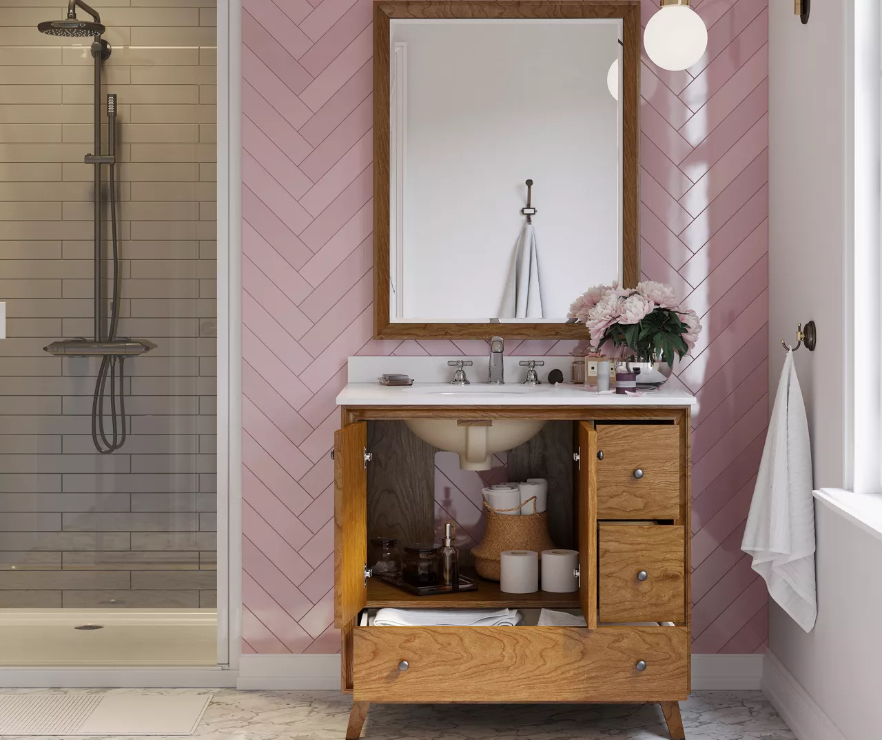 DHP Atwater Living Delias Bathroom Vanity With White Sink 8 DHP Atwater Living Delias Bathroom Vanity With White Sink - Image 6