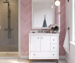 DHP Atwater Living Delias Bathroom Vanity With White Sink 34 DHP Atwater Living Delias Bathroom Vanity With White Sink -Home Furniture 810610514 B0 3