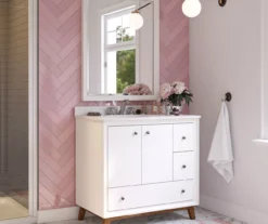 DHP Atwater Living Delias Bathroom Vanity With White Sink 36 DHP Atwater Living Delias Bathroom Vanity With White Sink -Home Furniture 810610514 B0 5