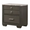 Southall Espresso & Faux Marble 3-Drawer Nightstand -Home Furniture 810611778 A0