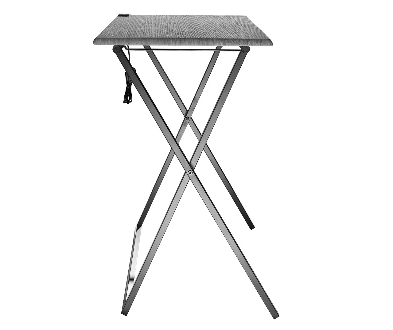 Wood Look Folding Table With USB Charging 3 Wood Look Folding Table With USB Charging - Image 2