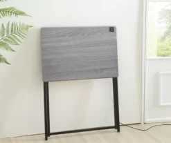 Wood Look Folding Table With USB Charging 18 Wood Look Folding Table With USB Charging -Home Furniture 810612177 B0 1