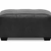 Bilgray Black Faux Leather Oversize Accent Ottoman
