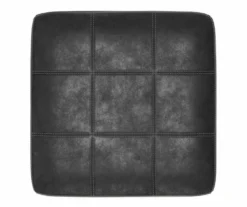 Bilgray Black Faux Leather Oversize Accent Ottoman 9 Bilgray Black Faux Leather Oversize Accent Ottoman -Home Furniture 810612225 3