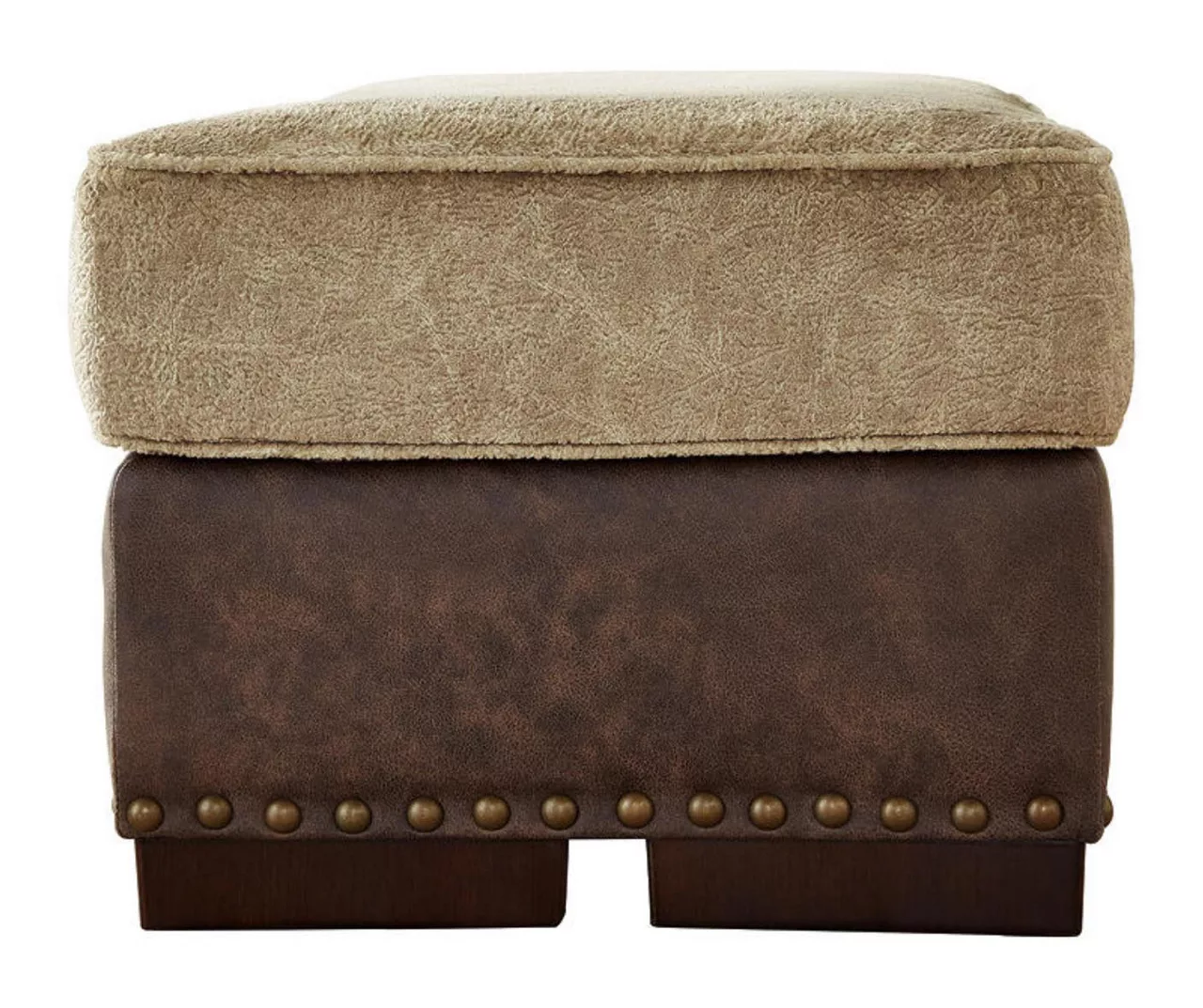 Alesbury Brown Faux Leather Ottoman 6 Alesbury Brown Faux Leather Ottoman - Image 4