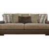 Alesbury Brown Faux Leather Sofa -Home Furniture 810612256 3
