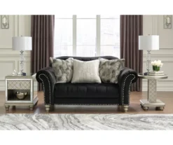 Harriotte Black Loveseat 11 Harriotte Black Loveseat -Home Furniture 810612312 1